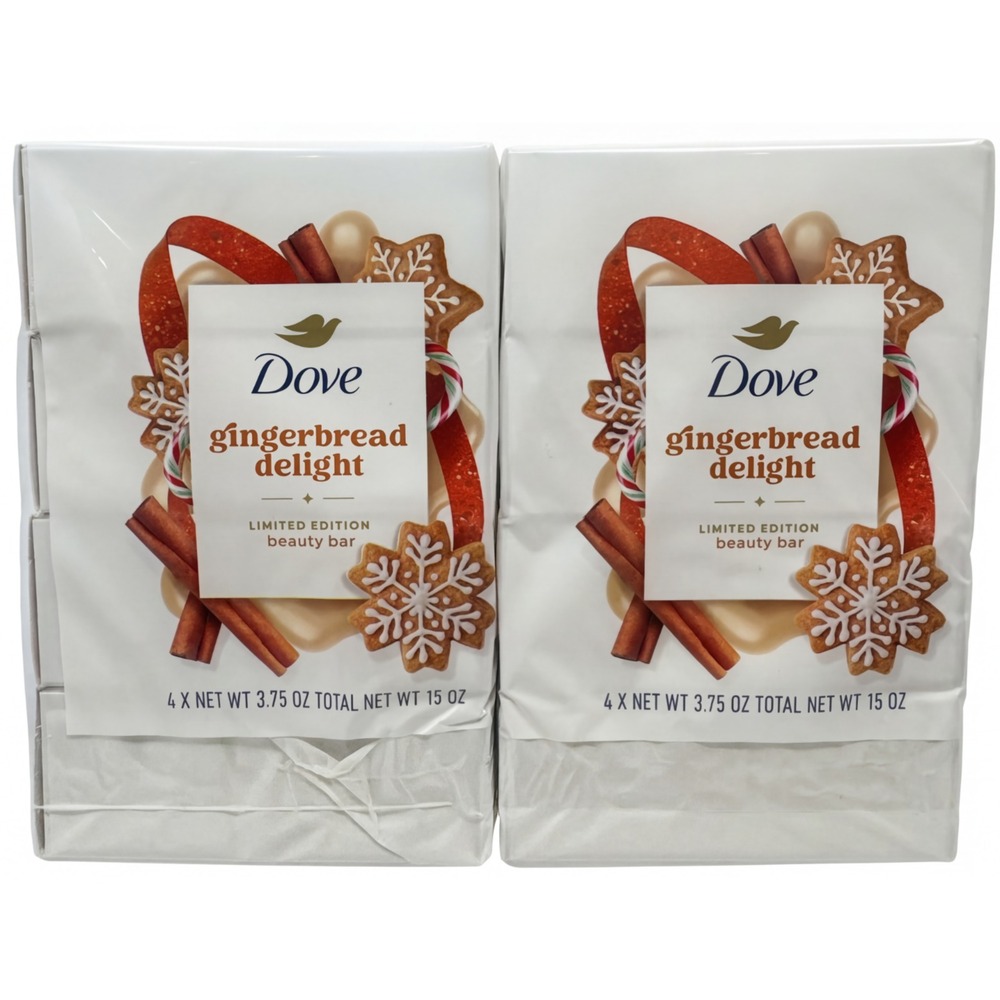 8 Bars Dove Gingerbread Delight Limited Edition Beauty Bar Soap 3.75oz.
